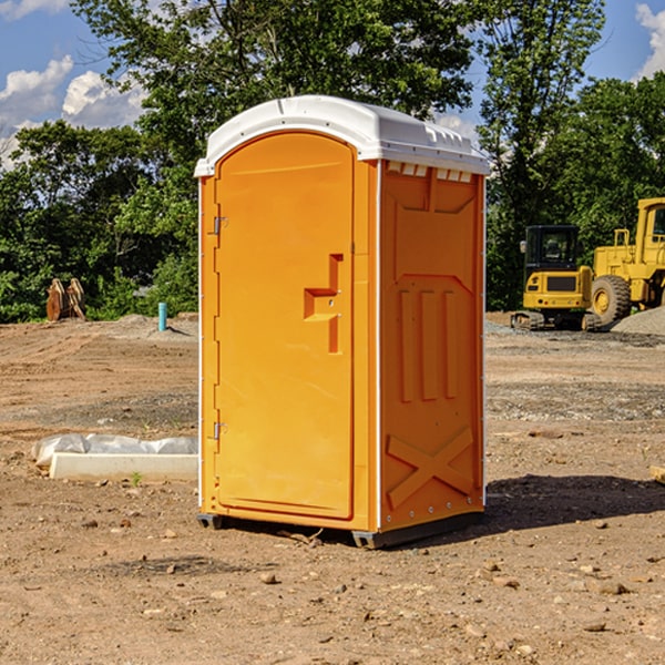 how often are the portable restrooms cleaned and serviced during a rental period in Bryn Mawr